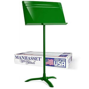 Manhasset Music Stand For Sheet Music - 48 Symphony Model - 4801GRN - Long Lasting, Durable Manhasset Stand - Adjustable Height - 20 by 12