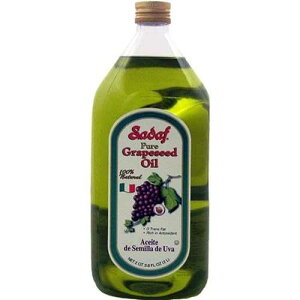 Sadaf Pure Grapeseed Oil - Grape Seed Oil for Cooking & Baking - Healthy Cooking Oil - High Smoking Point - Italian Cuisine - Kosher & Natural - 2L Bottle