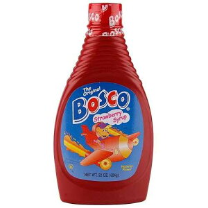 �{�X�R �X�g���x���[ �V���b�v - 22 �I���X �X�N�C�[�Y �{�g�� Bosco Strawberry Syrup - 22 oz Squeeze Bottle