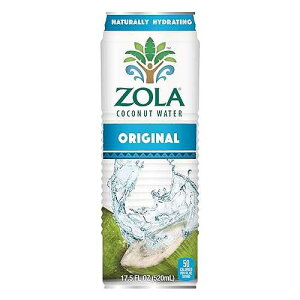 Zola 100% Pure Coconut Water, 17.5 Fl Oz (Pack of 12)