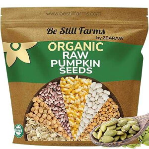 Organic Raw Pumpkin Seeds to Eat (2.8lb) - Bulk Whole Unsalted Pepitas with No Shell by Be Still Farms - Natural Snacks for Keto - High in Fiber USDA Certified Non-Gmo Gluten Free Vegan