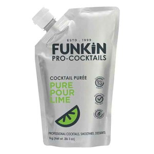 Funkin Fruit Puree | Real Fruit, Simple Ingredient, Natural Mixer for Cocktails, Drinks, Smoothies | Vegan, Non-GMO, Gluten-Free (2.2 lbs) (Lime)