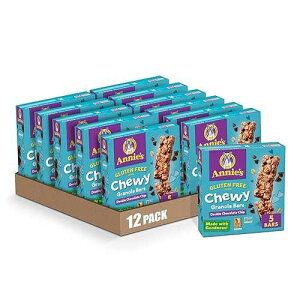 Annie's Homegrown Annie's Gluten Free Chewy Granola Bars, Double Chocolate Chip, 5 Bars, 4.9 oz (Pack of 12)