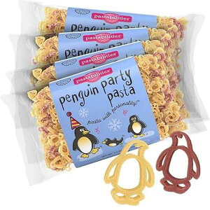 Pastabilities Fun Shaped Pasta for Kids - Penguin Party - Penguin Animal and Holiday Theme, Non-GMO Natural Wheat and Vegetable Pasta, All-Natural, Kosher Certified, Made in the USA, (4 Pack, 14 Oz)