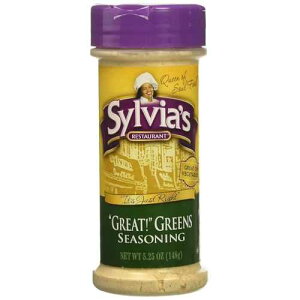 Sylvia's Restaurant Great! Greens Seasoning for Scrumptious Southern Collard Greens, All-purpose Vegetable Seasoning, 5.25oz