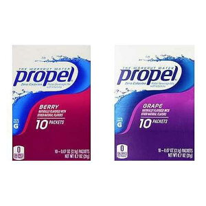 Propel �[�� �p�E�_�[ �p�P�b�g �o���G�e�B �o���h�� - 60 �p�P�b�g - ���v 6 �� (�O���[�v�A�x���[�e 3 ��) �c Propel Zero Powder Packets Variety Bundle - 60 Packets - 6 Boxes Total (3 Boxes Each of Grape, and Berry)