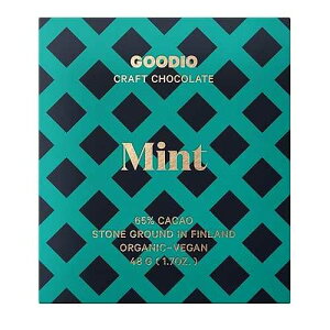 Goodio Organic Chocolate Bar, Mint 65%, 1.7 Ounce, Vegan, Gluten-free, Soy-Free, non-GMO