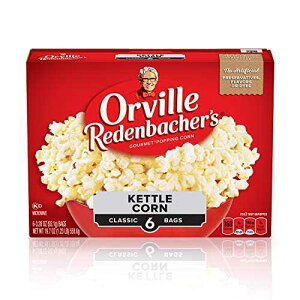 Orville Redenbacher's Orville Redenbacher�fs Microwave Popcorn, Kettle Corn, 3g Fiber Per Serving, Movie Night Supplies, 3.3 oz., 6-Count