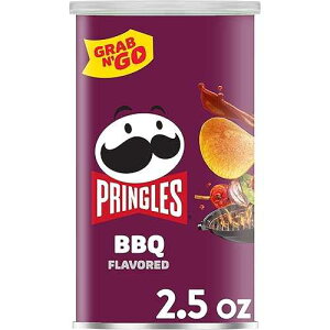 Pringles Potato Crisps Chips, Lunch Snacks, Office and Kids Snacks, Grab N' Go Pack, BBQ, 2.5oz Can (1 Can)