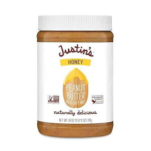 JUSTINS No Stir�A�O���e���t���[�A�n�j�[�s�[�i�b�c�o�^�[�A28 �I���X�r Justin's JUSTINS No Stir, Gluten-Free, Honey Peanut Butter, 28 oz Jar