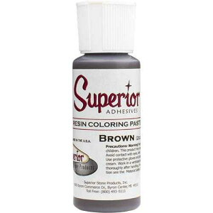 �D�ꂽ�����J���[�����O�y�[�X�g (2�I���X�A�u���E��) Superior Stone Products Superior Resin Coloring Paste (2 oz, Brown)