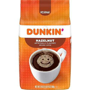 �_���L�� �w�[�[���i�b�c �t���[�o�[ �O���E���h �R�[�q�[�A20 �I���X (6 �p�b�N) Dunkin' Donuts Dunkin' Hazelnut Flavored Ground Coffee, 20 Ounces (Pack of 6)