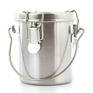 Art Alternatives Metal Brush Washer- Small, 8 oz. - 3.75 x 3 - Latching Lid, Stainless Steel, Easy Clean