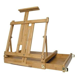 Art Alternatives Bamboo Ravenna Tabletop Sketch Box Easel - Portable Size of 16x14x5 - Storage + Carrying Handle