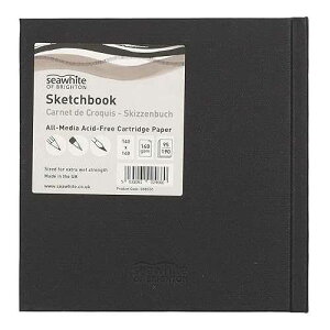 Seawhite Black Cloth Cover Sketchbook - Small Square 5.5x5.5