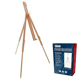 U.S. Art Supply Harbor 72 High Adjustable Wood Artist Easel Stand: Versatile for Watercolor, Field & Display - Portable Tripod for Floor & Tabletop, Holds Canvas Up to 42 Vertical, 28 Horizontal