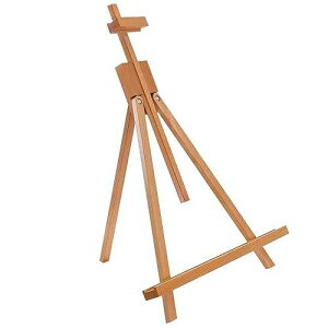 U.S. Art Supply 31" High Wood Studio Tabletop Easel - Adjustable Artist Tripod, Holds Up to 27" Canvas, Folding A-Frame Artist Display Stand - Table Top Easel for ting