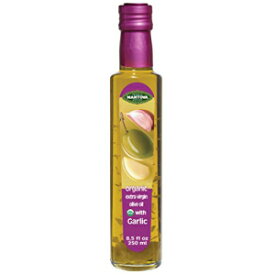 マントバガーリックオーガニックフレーバーエクストラバージンオリーブオイル、ボトル、8.5オンス Mantova Garlic Organic Flavored Extra Virgin Olive Oil, Bottles, 8.5 oz