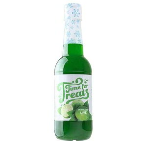 Time For Treats Flavored Syrup 16.9 Fluid Ounce Bottle for Snow Cones, Homemade Sodas, Cocktails, Coffee, Baking and More (Lime)