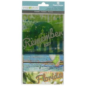 Paper House Productions DCC-0007E �X�i�b�v�V���b�g �_�C�J�b�g�����A�t�����_ (3 �p�b�N) Paper House Productions DCC-0007E SnapShot Diecut Embellishment, Florida (3-Pack)