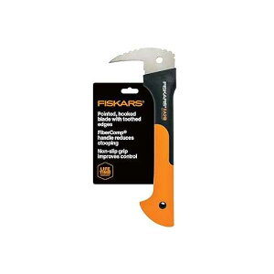 Fiskars 12 Hookaroon - Non-Slip Grip Handle with Pointed, Angled Blade - Landscaping Tool for Rotating, Dragging, Stacking Logs - Black/Orange