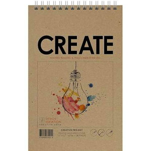 Design Ideation Create. Wire Bound Sketchbook. Top Spine. Multi-Media. (11 x 17) WB-50100-TS.