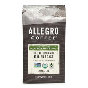 Allegro Coffee Decaf Organic Italian Roast Ground Coffee, 12 Ounce (Pack of 1)