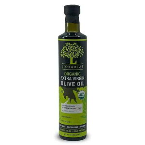 Liokareas Organic Extra Virgin Olive Oil Premium Single-Source Greek EVOO with Cold-Pressed Koroneiki Olives High Phenolic Content, Unfiltered & Pure For Heart Health & Gourmet Cooking 500ml