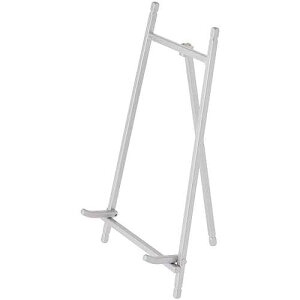 Bard's Satin Silver Metal Easel, 9 H x 5.25 W x 6 D