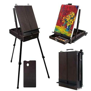 CONDA 70�h French Easel with Aluminum Legs, Folding Sketch Painting Easel with Drawer, Tripod Easel Stand for Painting, Sketching, Display
