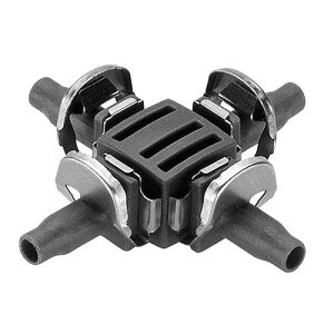 Gardena 1334/8334-U 4 Way Coupling 3/16-Inch - Micro Drip System