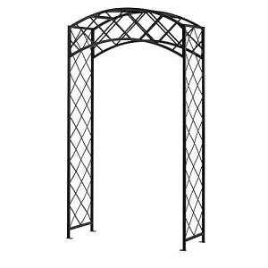 Panacea Products Arched Lattice Arbor, Black