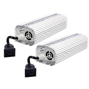 Quantum Horticulture Quantum QT600 600 Watt HPS and MH Dimmable 120V/240V Digital Grow Light Lamp Ballasts with Stable Output Frequency, (2 Pack)