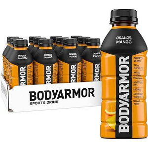 BODYARMOR Sports Drink, Orange Mango, Electrolyte Drink Hydration, 16 Fl Oz Bottles (12 Pack), Flavored Coconut Water with B Vitamins &