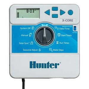 Hunter Industries Hunter X-Core 6 XC600i Indoor Sprinkler Timer, 6 Zone Irrigation Controller, Easy Programming, Sprinkler System Timer for Yard and Garden, Manual and Seasonal Adjust, No WiFi Needed