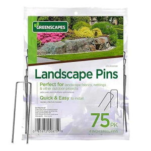 Greenscapes 4 Versatile Landscape Pins for Use with Weed Barrier and Netting, 75 Pack