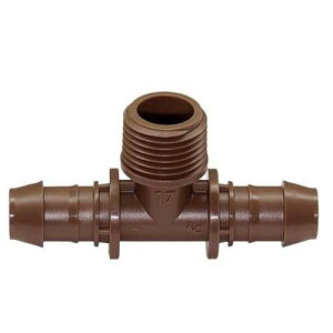 Rainbird XF �V���[�Y �o�[�u �C���T�[�g �A�_�v�^�[ X MPT X �e�B�[�A17mm/1/2 Rain Bird Rainbird XF Series Barbed Insert Adapter X MPT X Tee, 17mm/1/2