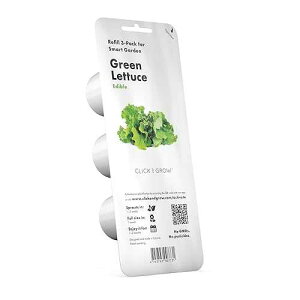 Click and Grow Green Lettuce 3-Pack Plant Pods for Smart Garden, Grow Fresh Greens at Home with Zero Effort