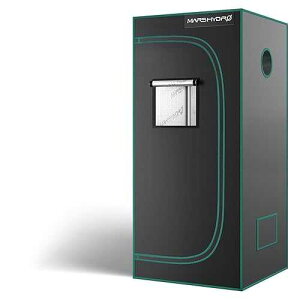 MARS HYDRO 2.3x2.3 Advanced Grow Tent, 27x27x63 High Reflective Mylar 1680D for Hydroponics Indoor Plant Growing, with Observation Window,Floor Tray and Smooth Zipper for TS600/SP150/TS1000
