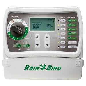 Rain Bird SST600IN Simple-to-Set Indoor Sprinkler/Irrigation System Timer/Controller, 6-Zone/Station (This New/d Model Replaces SST600I),Gray/Green