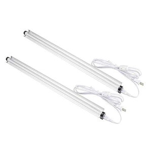 SunBESTer 2 Pack LSL8181W White LED 18 18Watt Linkable Single Strip Grow Lights w 2 Wide Mirror Reflector and FullSun 5500K Spectrum and 2750 Lumens, Great for Seeding and VegGrow!