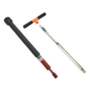 AMS 401.05 7/8 X 21 ���b�L�y��v���[�u�A�X���C�h �n���}�[�t���A AMS 401.05 7/8 X 21 Plated Soil Probe w/Slide Hammer,