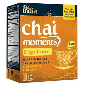 ? ??? ?? ??? ?? ?? ?? ?? ?? 10? ?? (230g) Tea India Chai Moments Ginger Turmeric Chai Tea Instant Latte Mix Flavorful Blend Of Premium Black Tea, Cardamom & Natural Ingredients Traditional Indian