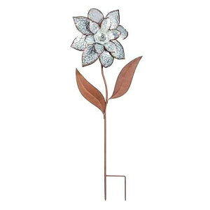 Evergreen Family Products Evergreen Garden Beautiful at Ease Glow in The Dark Galvanized Garden Stake - 11 x 3 x 35 Inches Fade and Weather Resistant Outdoor Decoration for Homes, Yards and Gardens