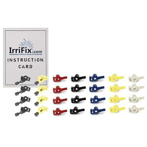 Rain Bird Nozzle Set for Maxi Paw 2045A and Maxi Bird 2045-PJ Impact Rotor Sprinkler Heads with Instruction Card by IrriFix Irrigation Solutions - 4 Sets of 7 Nozzle Variations