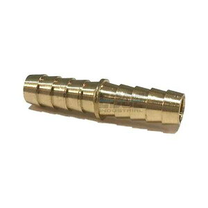 EDGE INDUSTRIAL 3/8 Hose ID Brass Hose Barb SPLICER Union Fitting Fuel/AIR/Water/Oil/Gas/WOG (Qty 1)