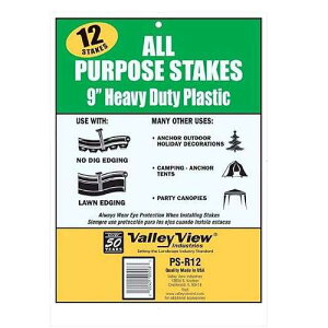 Valley View 12 Pack Heavy Duty Poly Anchor Stakes
