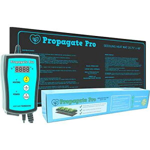 Propagate Pro Seedling Heating Mat | Fits (1) Standard 1020 Tray | Germination Grow Heat Pad for Seed & Starter Plants Soil Warmer for Indoor Home Gardening (20x48 Single + Heating Thermostat)