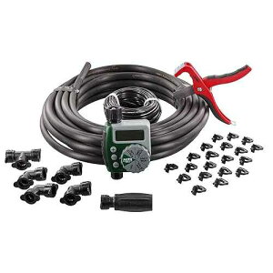 Orbit 61014 Automatic Garden Box Irrigation System - Complete 64 Sq Ft Coverage Kit with Digital Hose Timer & Quick-Connects