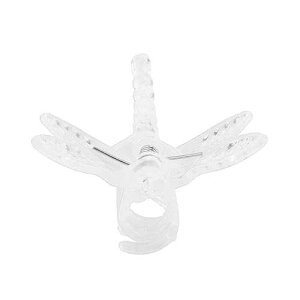 ViaGasaFamido 100PCs Plant Orchid Clips Dragonfly Shape Mini Plant Clip Stem Clip Vine Clips Plastic Garden Plant Support Clip for Plants Support Flower Orchid Vine Grow Upright(Transparent)